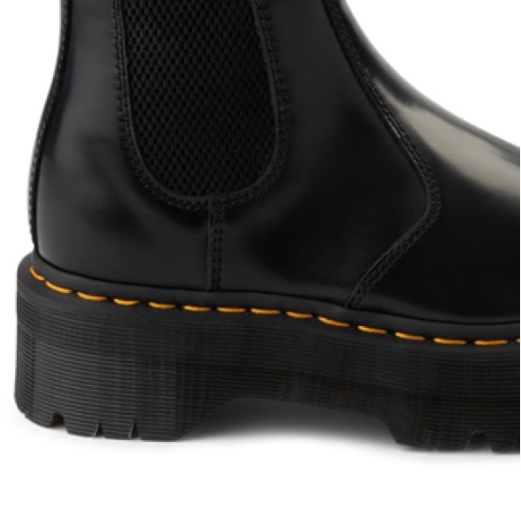 Dr Martens 2976 Quad Platform Chelsea Boots Womens 11 Mens 10 Black Leather New - Picture 5 of 12